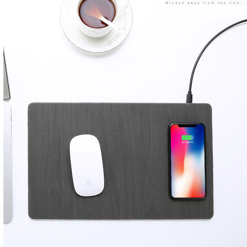 PU Leather Wireless Charging Mouse Pad
