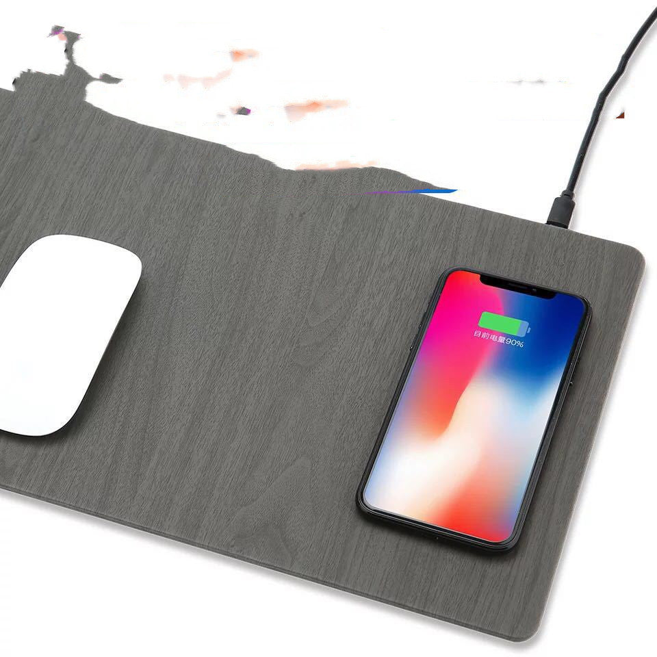 PU Leather Wireless Charging Mouse Pad