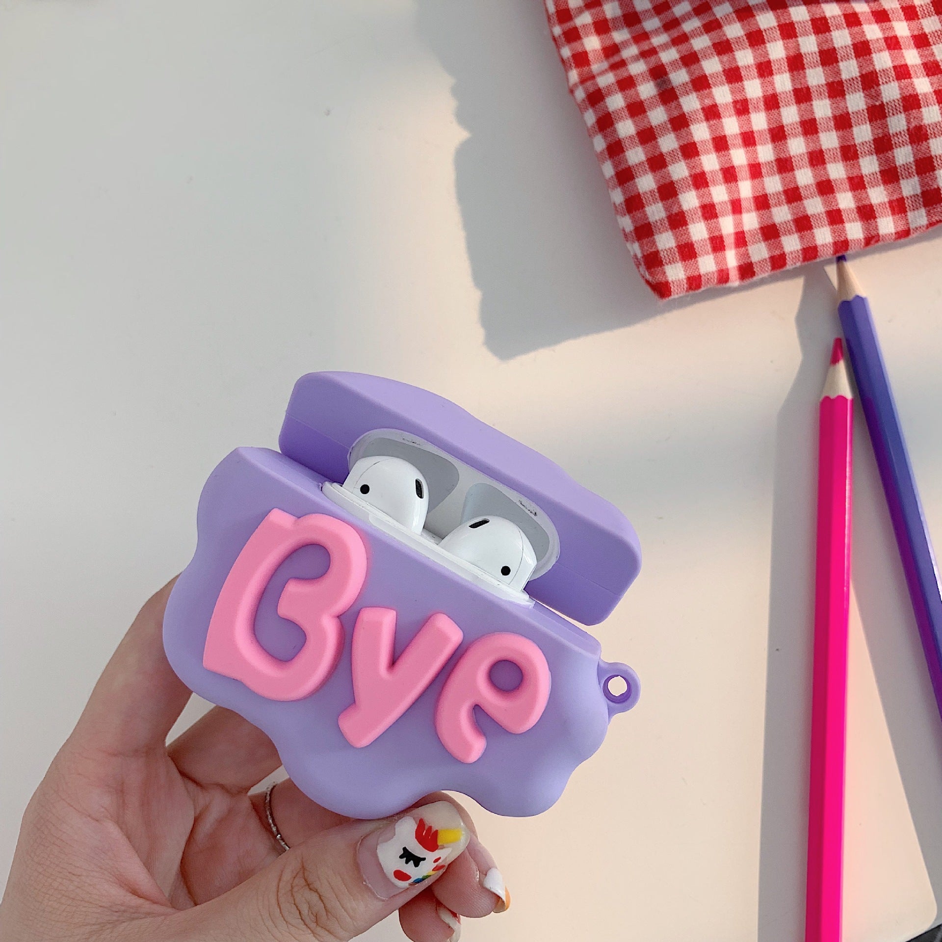 3D Cloud Letter Cartoon Soft Silicone Case