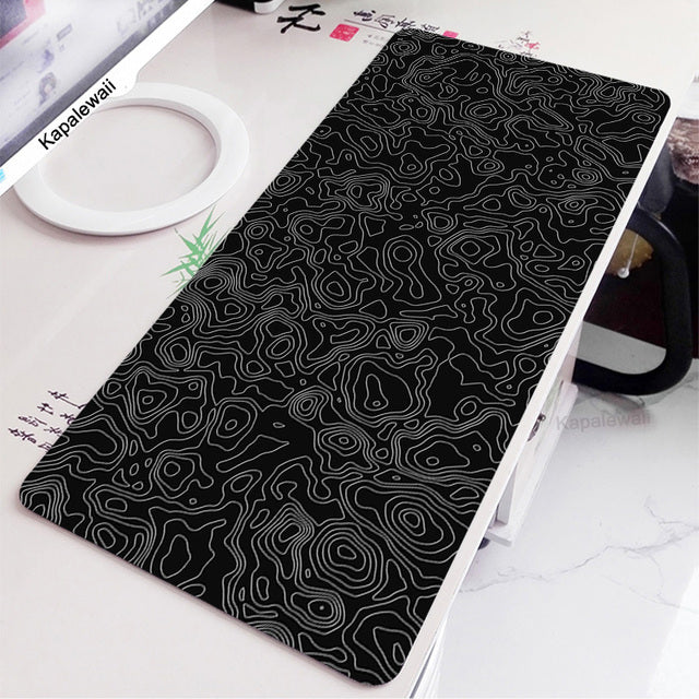 Large Retro Black And White Mousepad
