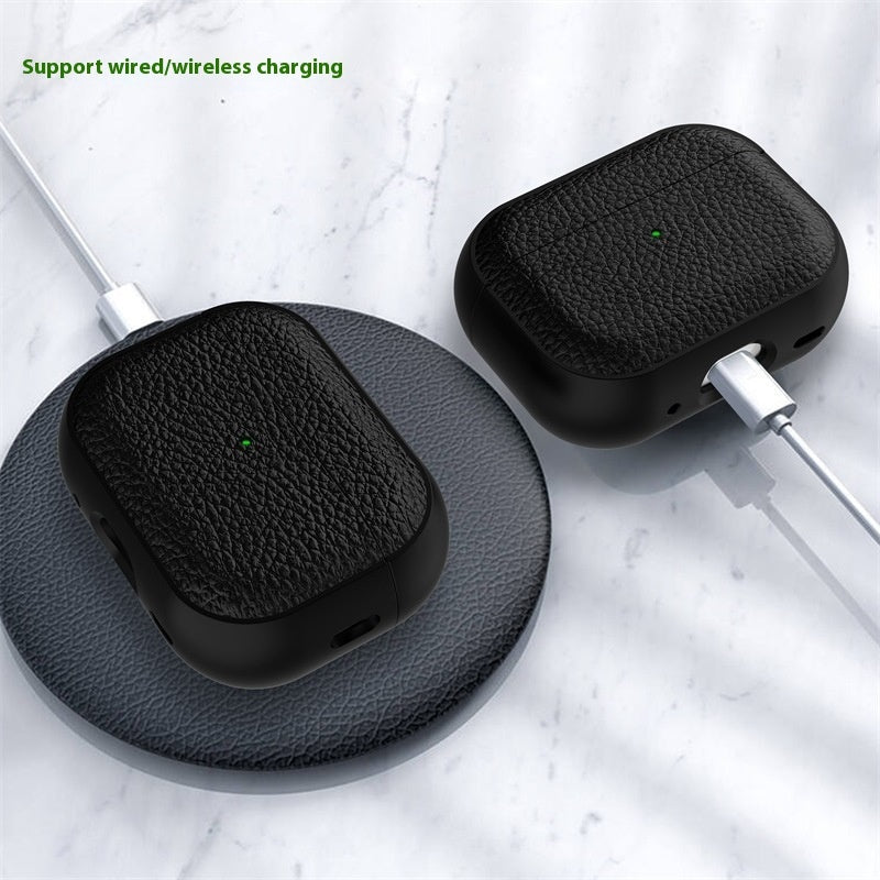 Protective Leather Pattern Case For Earbuds