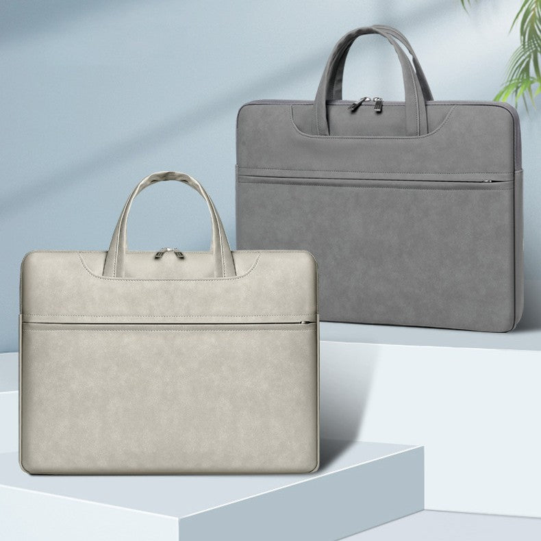 PU Leather One-Hand Carry Laptop Case