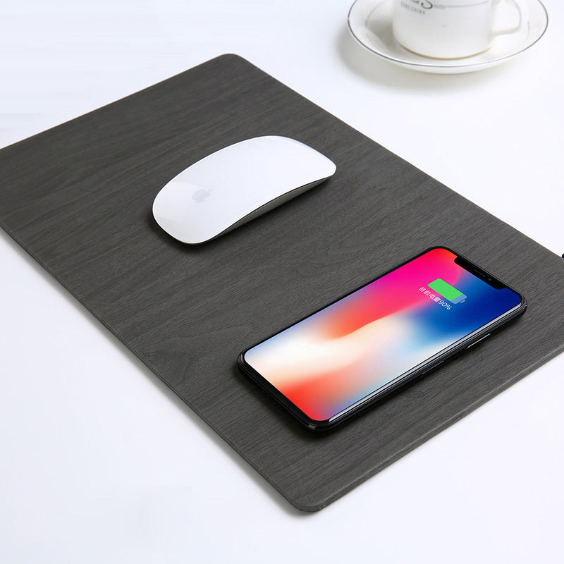 PU Leather Wireless Charging Mouse Pad