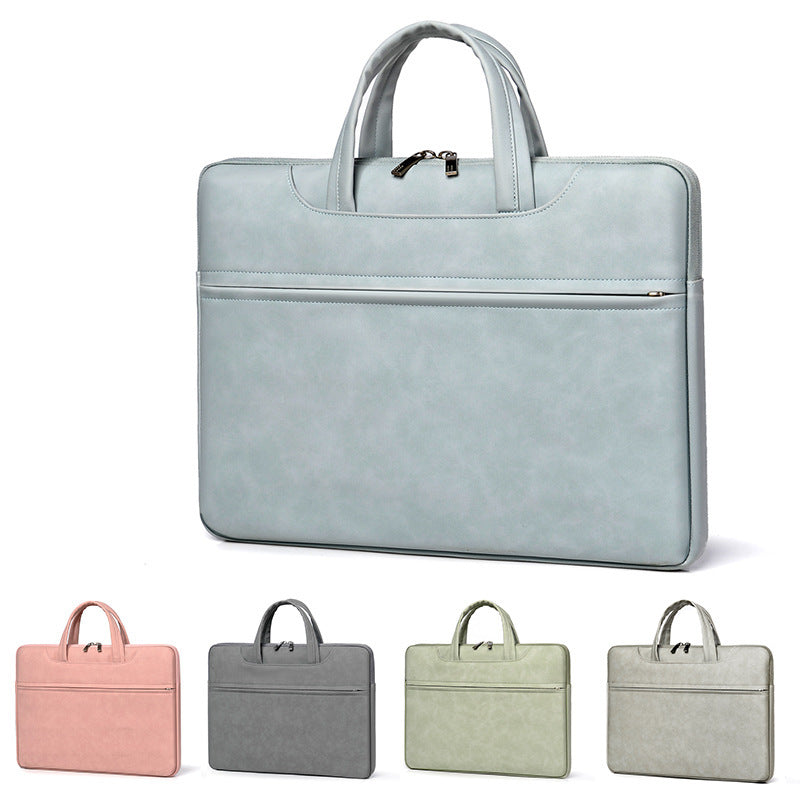 PU Leather One-Hand Carry Laptop Case