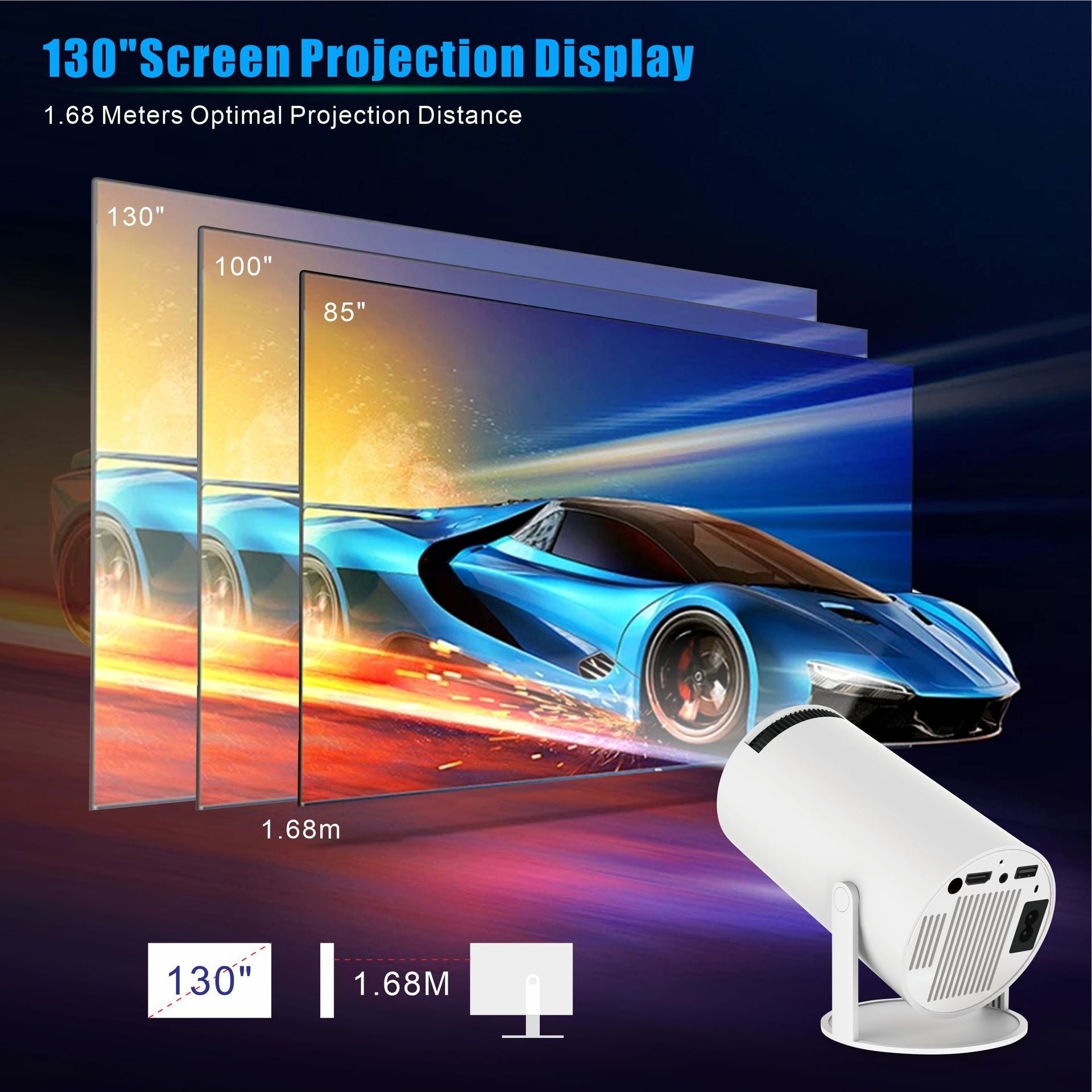 Portable HY300 Home Pro Projector
