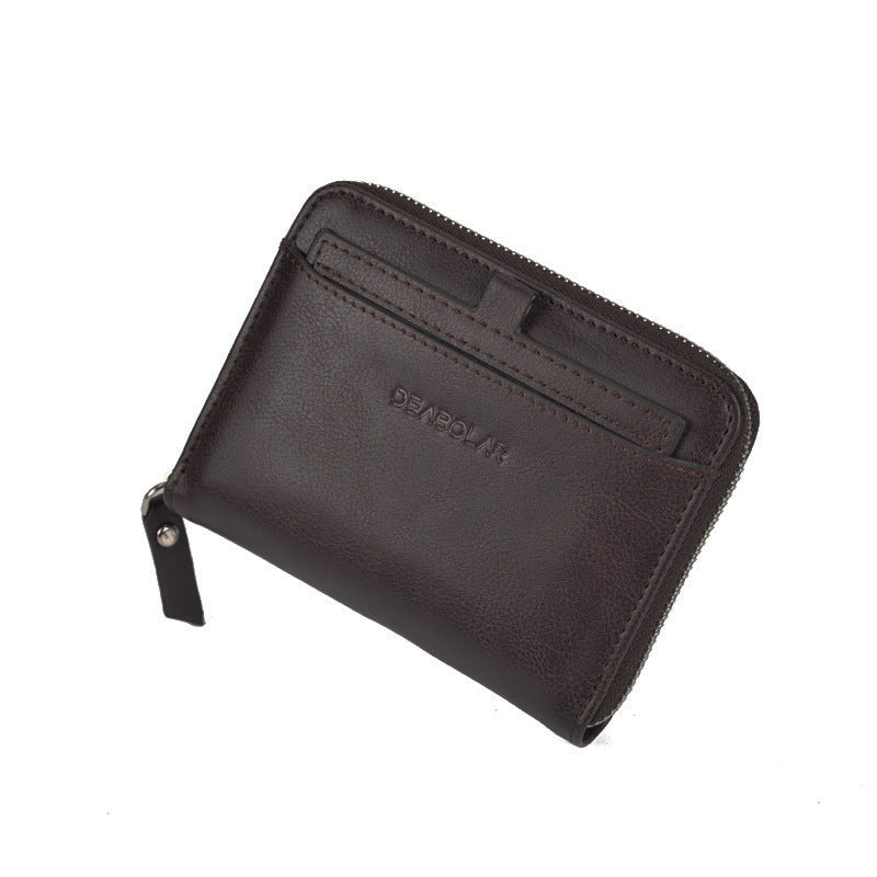PU Waterproof Retro Multi-Card Clip Wallet