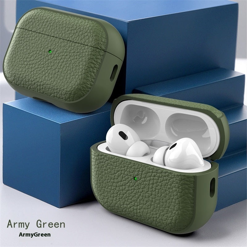 Protective Leather Pattern Case For Earbuds