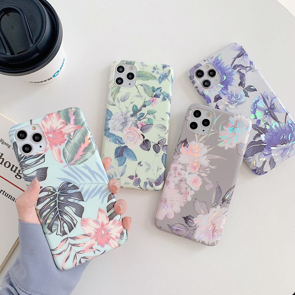 Silicone Laser Flowers Case