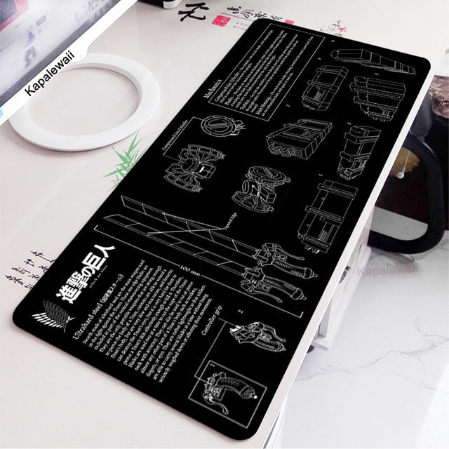 Large Retro Black And White Mousepad