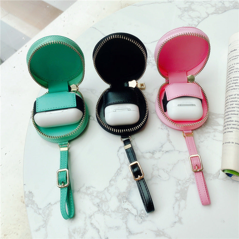Zipper Bluetooth Leather Protective Headset Case