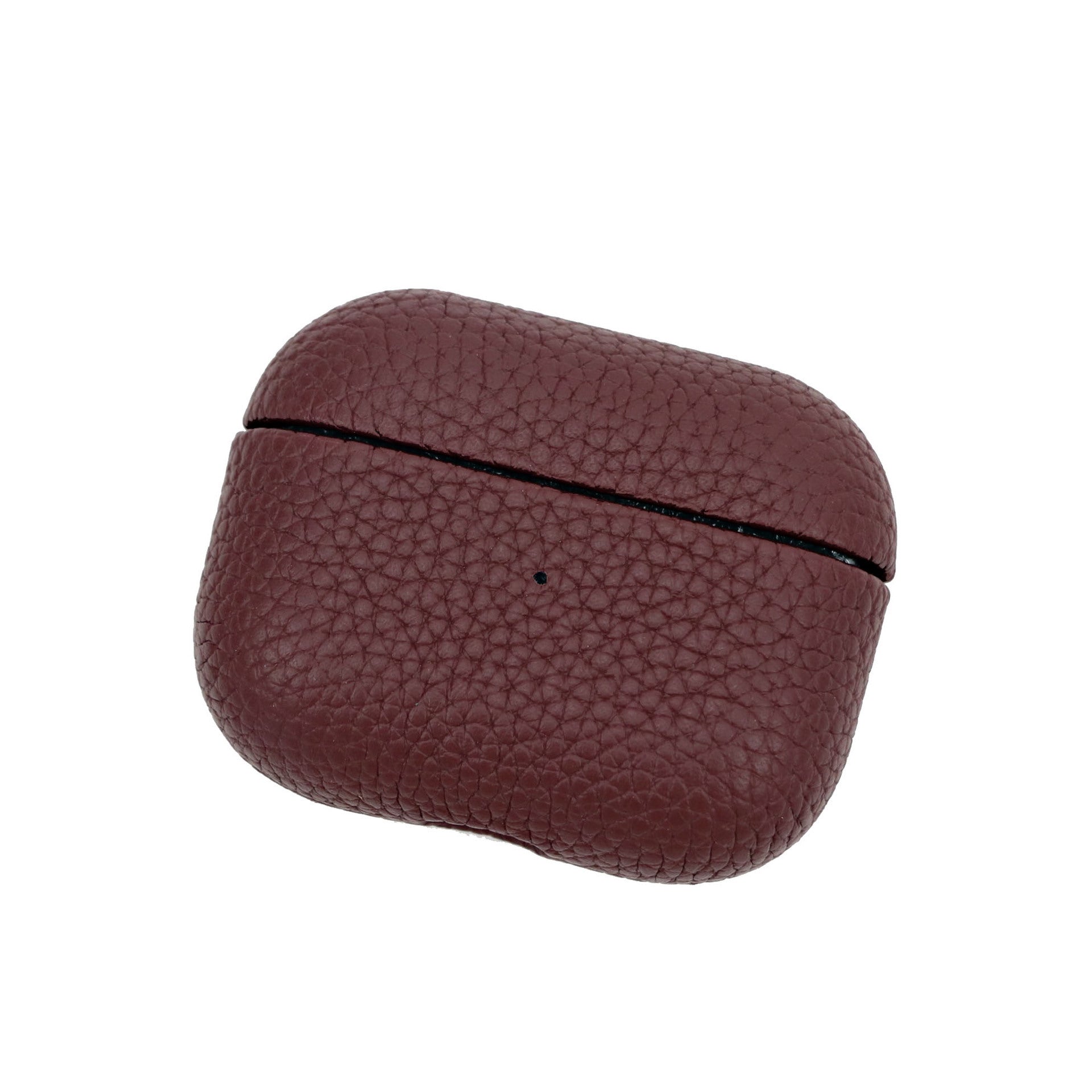 Portable Leather Litchi Pattern Earbuds Case
