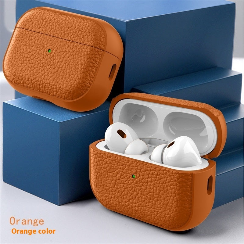 Protective Leather Pattern Case For Earbuds