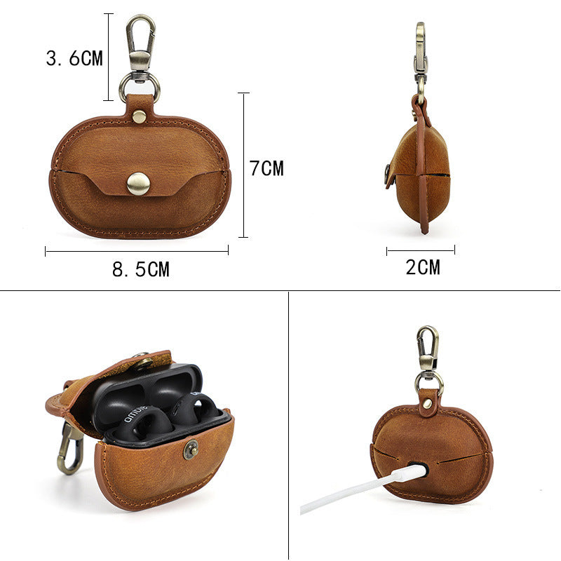Crazy Horse Leather Protective Headset Sleeves