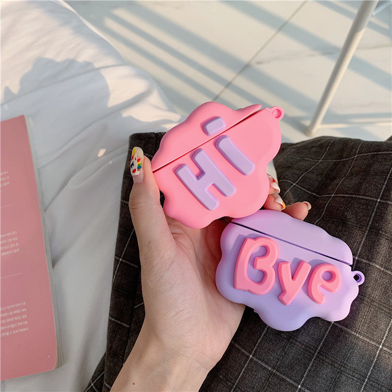 3D Cloud Letter Cartoon Soft Silicone Case