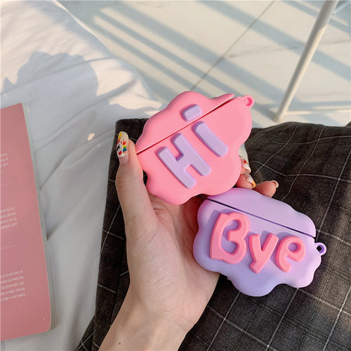 3D Cloud Letter Cartoon Soft Silicone Case
