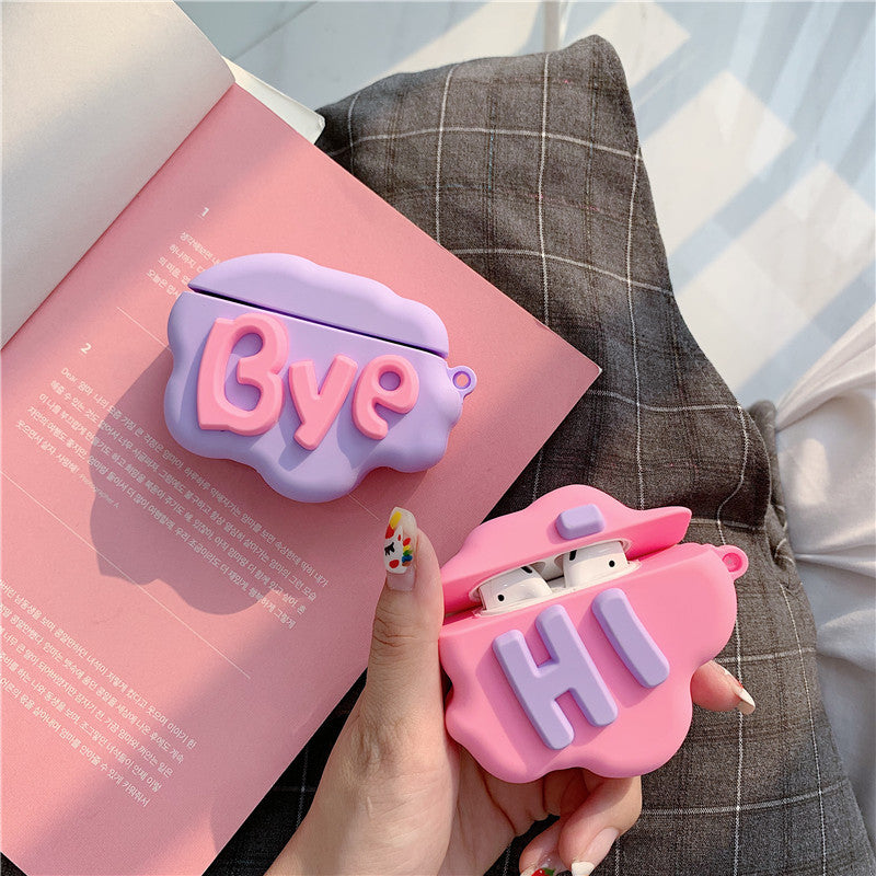 3D Cloud Letter Cartoon Soft Silicone Case