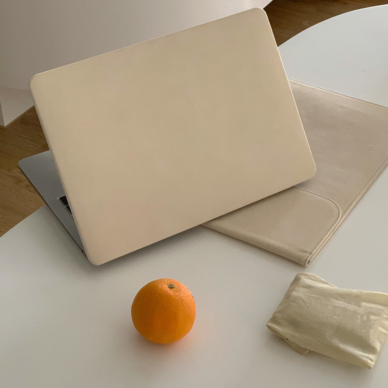 White Cream Suede Laptop Sleeve Case
