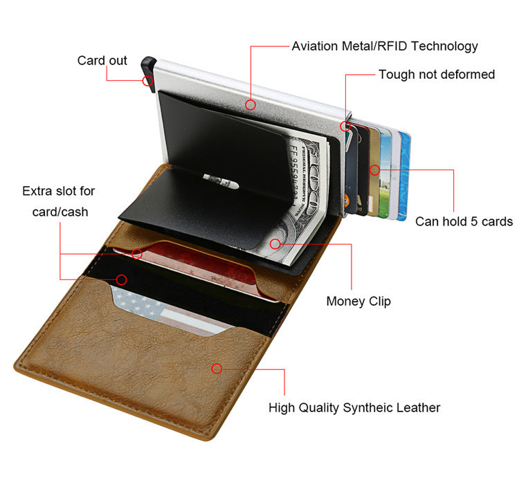 Leather Credit Card Holder Wallet
