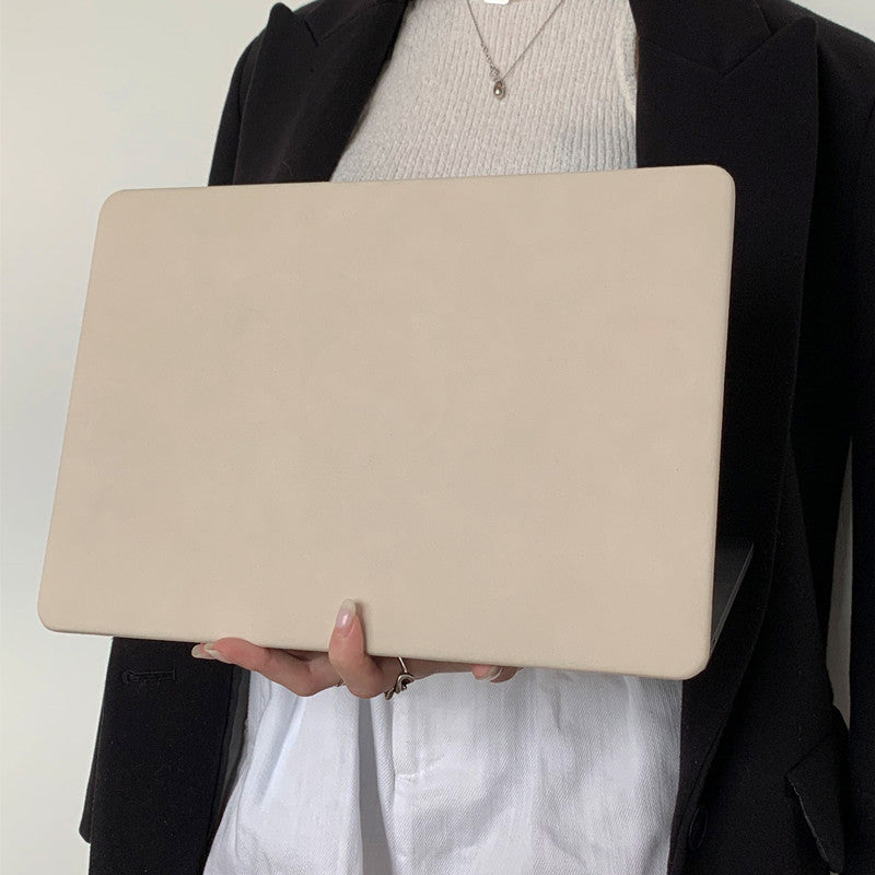 White Cream Suede Laptop Sleeve Case