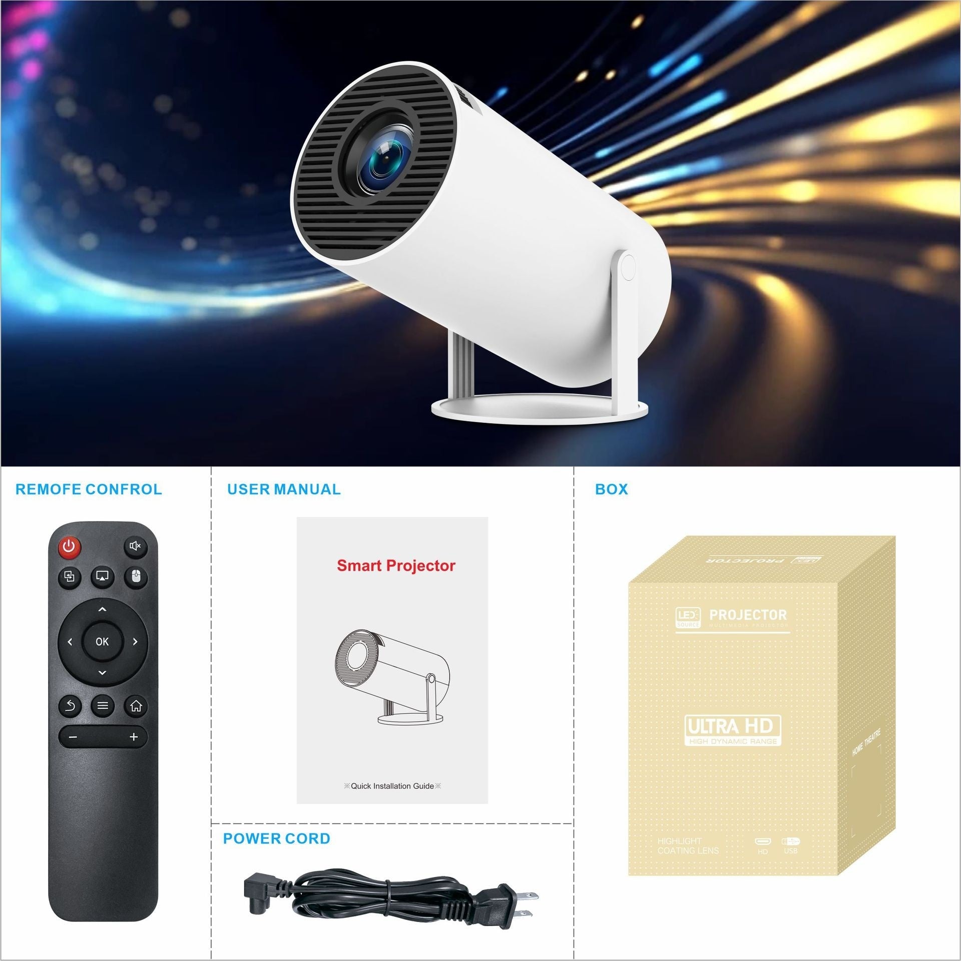 Portable HY300 Home Pro Projector