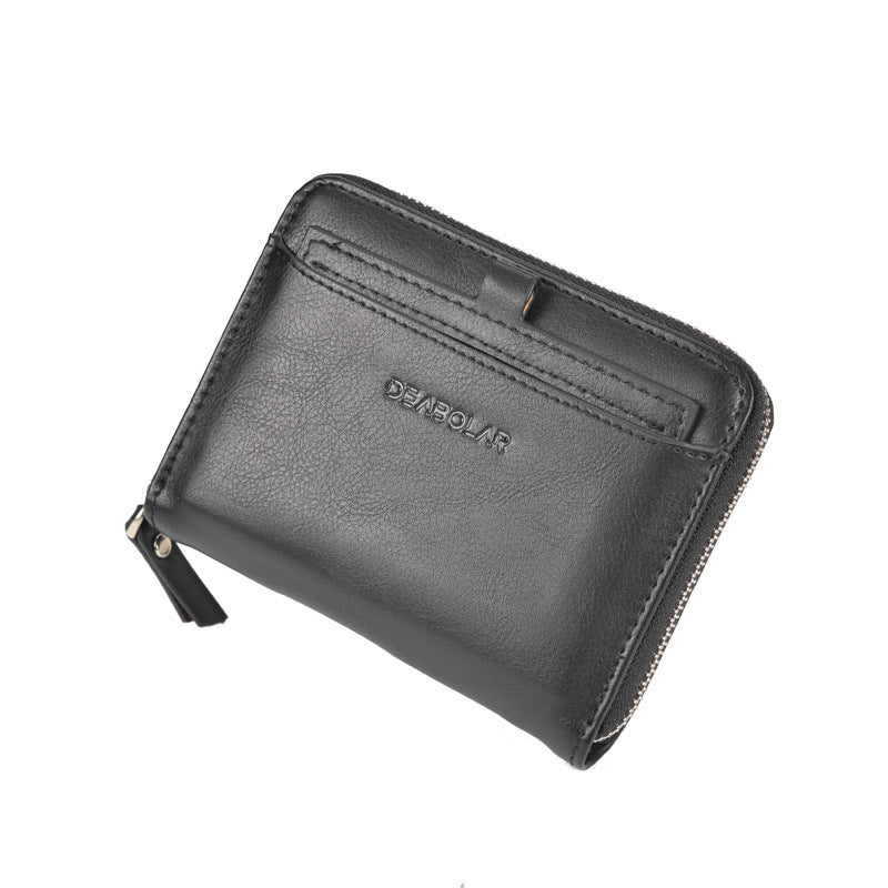 PU Waterproof Retro Multi-Card Clip Wallet