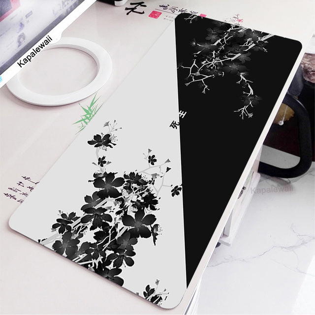 Large Retro Black And White Mousepad