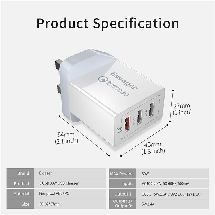 Multi-Port USB Fast Mobile Phone Charger