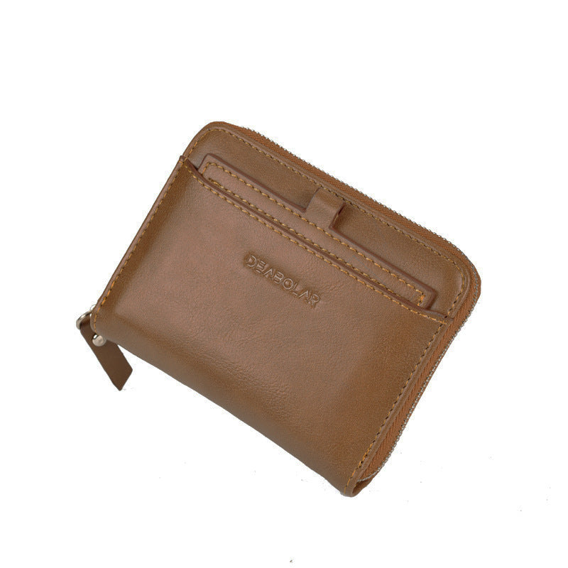 PU Waterproof Retro Multi-Card Clip Wallet